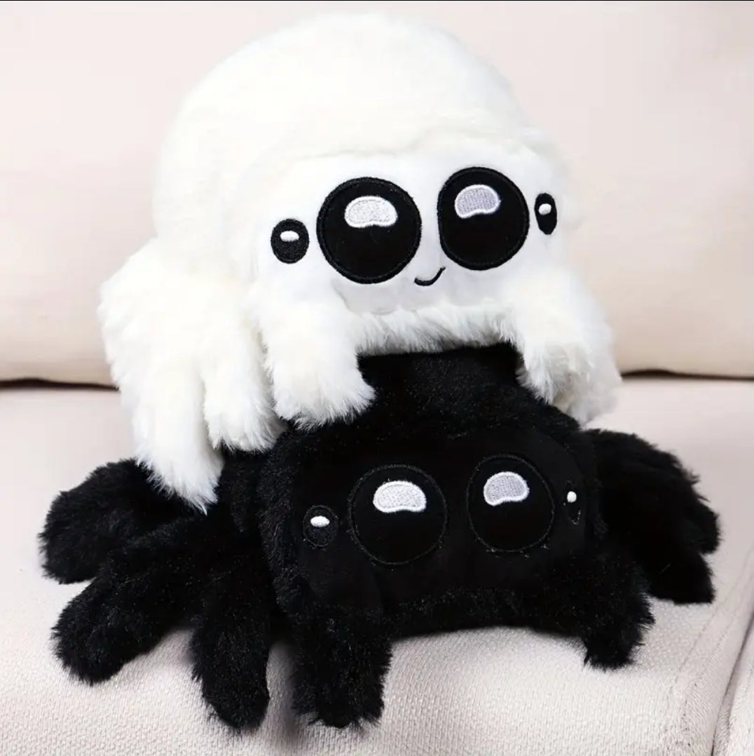 Jumping Spider Plush – Adorable Black & White Spider Friend