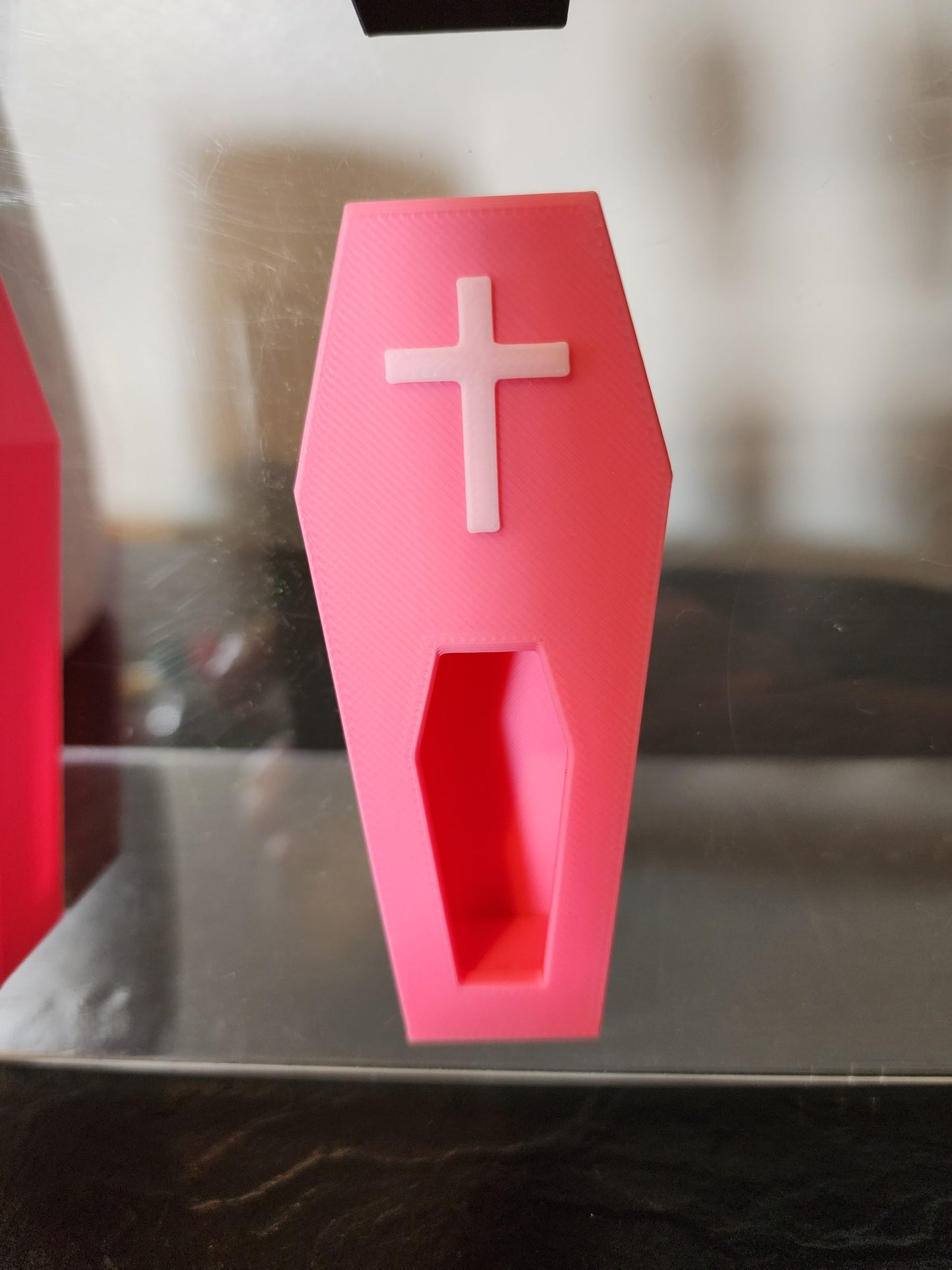 Jumping Spider Coffin Hides - Pink White Cross image