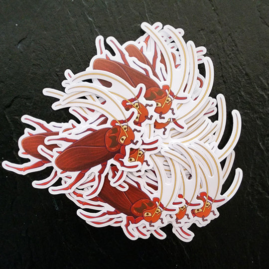 Cockroach Die Cut Sticker (3"x3") image 1