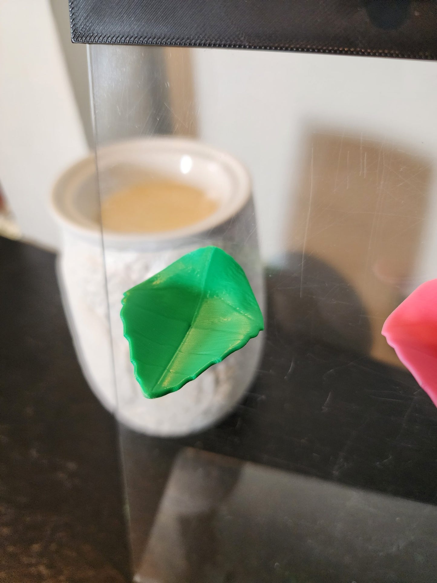 Jumping Spider Feeding Leaf Ledge - Green image