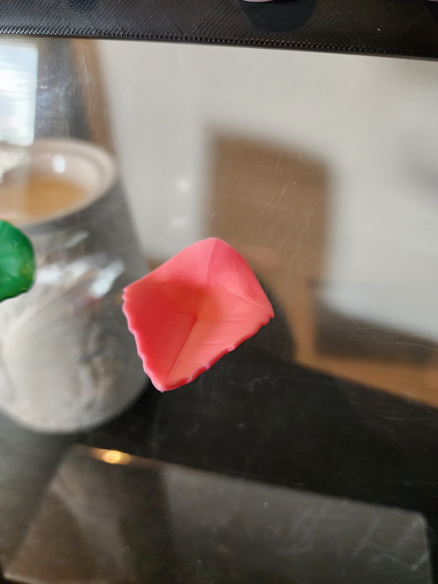 Jumping Spider Feeding Leaf Ledge - Pink image