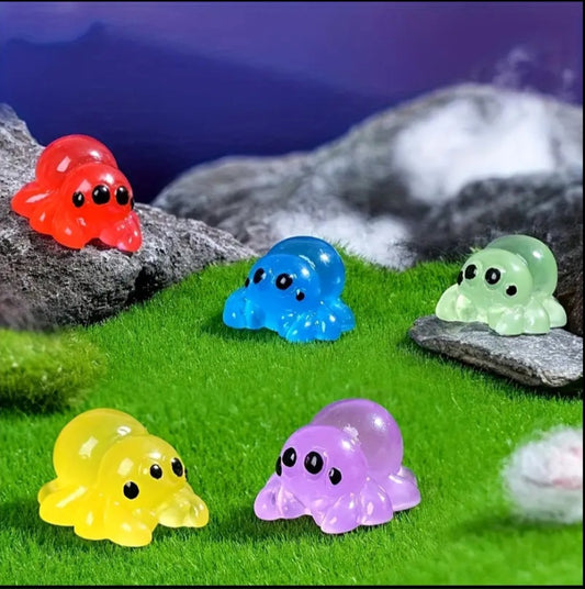 Glow-in-the-Dark Spider Figures – Pack of 6 Creepy-Crawly Colors