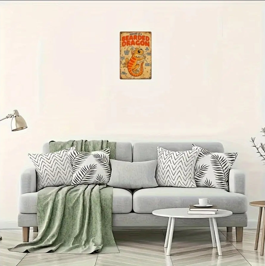 Anatomy of a Bearded Dragon Metal Sign