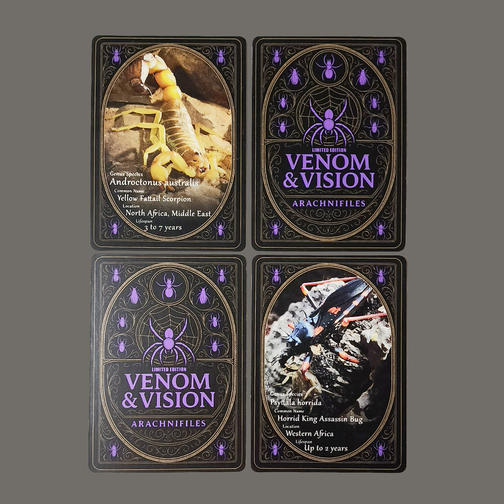 Limited Edition Venom & Vision Arachnicards – Only 100 Packs Made!