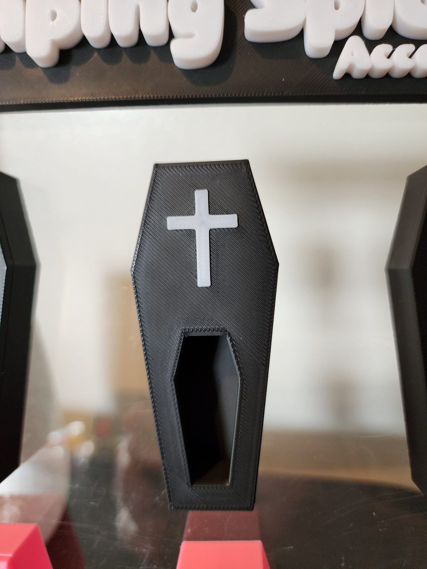 Jumping Spider Coffin Hides - Black White Cross image