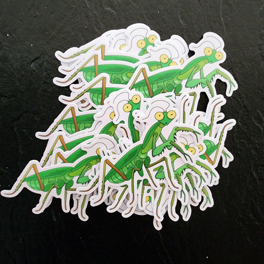 Mantis Die Cut Sticker (3"x3") image 1